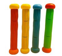 Kit de 4 Bâtons de Plongée Multicolore pour Piscine Jeu Aquatique pour Apprentissage Natation