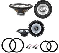 Kit de 4 boîtiers ALPINE 20 cm SXE-2035S + 16,5 cm SXE-1725S pour Audi A4 B8, B8 Avant, B8 Allroad de 2009 à 2015 avec 2 supports avant, 2 supports arrière et 4 connecteurs