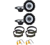 Kit de 4 boîtiers ALPINE SXE-1725S + SXE-1725S pour Alfa 147/159 de 165 mm avec 2 supports avant, 2 arrière et 4 connecteurs