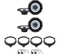 Kit de 4 boîtiers ALPINE SXE-1725S + SXE-1725S pour Renault Clio V à partir de 2020, Scenic de 2010 à 2021 + voir d'autres modèles avec 2 supports avant, 2 postes et 4 Conn
