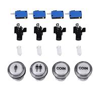 Kit de 4 Boutons Poussoirs de Démarrage LED pour Arcade 1 Joueur, 2 Joueurs et Boutons LED