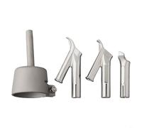 Kit de 4 buses de soudage à air chaud pour plastique PVC, embouts en alliage de 5 mm, avec buses standard, vitesse et agrafage pour torche de soudage, argent (35 mm)