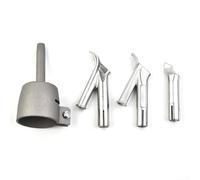 Kit de 4 buses de soudage à air chaud pour plastique PVC, embouts en alliage de 5 mm, avec buses standard, vitesse et agrafage pour torche de soudage, argent (32 mm)