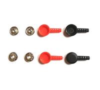 Kit de 4 clips bouton Snap 4 mm à souder plus capuchons rouge noir réparation câbles électrodes électrostimulateur