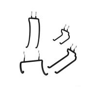 Kit de 4 crochets à outils pour panneau perforé avec différentes spécifications, construction en acier inoxydable pour organiser efficacement les perceuses et les outils