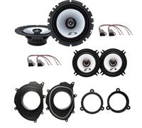 Kit de 4 enceintes Alpine SXE-1725S + SXE-1325S pour Renault Clio IV de 2013 à 2021 + 4 supports avant + arrière + 4 connecteurs
