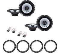 Kit de 4 enceintes avant et arrière Alpine de 16,5 cm pour VW UP à partir de 2011 + 4 supports + 4 connecteurs