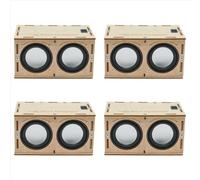 Kit de 4 enceintes Bluetooth à monter soi-même, amplificateur de son électronique, boîtier en bois portable, enceinte Bluetooth.