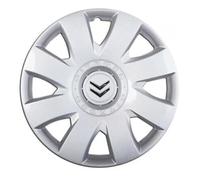 Kit de 4 enjoliveurs adaptables - pour Citroen C4 / C1 / C2 / C3 / C5 / C8 / Nemo/Berlingo/Xsara Picasso/Jumpy - Diamètre 16" - avec Logo chromé - Non d'origine