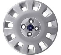 Kit de 4 enjoliveurs adaptables - pour Fiat Idea (Logo Bleu) - diamètre 14" - Non d'origine