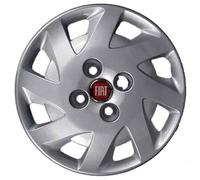 Kit de 4 enjoliveurs adaptables - pour Fiat Panda 2007> (Logo Rouge) - diamètre 13" - Non d'origine