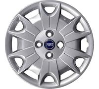 Kit de 4 enjoliveurs adaptables - pour Fiat Panda 4X4 2004 (Logo Bleu) - diamètre 14" - Non d'origine