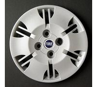Kit de 4 enjoliveurs adaptables - pour Fiat Panda New Dynamic (Logo Bleu) - diamètre 13" - Non d'origine