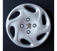 Kit de 4 enjoliveurs adaptables - pour Peugeot 206/106/306/406/806/Ranch/Bipper - Diamètre 13" - avec Logo chromé - Non d'origine