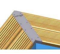 Ubbink Finition de margelles aluminium pour piscines bois 4 pièces 45° pour piscine rectangulaire
