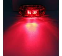 Kit de 4 feux latéraux de cabine LED pour installation de véhicules 12 V 24 V sur remorques, camions et bus avec étanchéité IP68 et fiabilité (rouge)