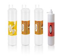 Kit de 4 filtres de rechange pour osmose inverse, marque Green Filter, type CS, avec post-filtre CS reminéralisante