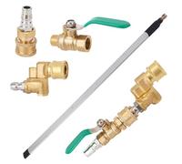 Kit de 4 Lances Nettoyage pour Radiateur Voiture, Lance Nettoyeur Haute Pression de 57cm Avec Vanne Commutation Raccord Pivotant Raccord Rapide un Nettoyage Efficace du Radiateur des Gouttières