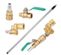 Kit de 4 Lances Nettoyage pour Radiateur Voiture, Lance Nettoyeur Haute Pression de 98cm Avec Vanne Commutation Raccord Pivotant Raccord Rapide un Nettoyage Efficace du Radiateur des Gouttières