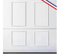 Kit de 4 moulures murales en bois Pin des Landes - Prêt à coller et peindre - Apolline - 2 mètres - 99DECO