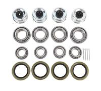 Kit de 4 moyeux de roue de remorque remplace OE 25520 15123 245 21333TB 10 10 22333TB 10 36 - Convient pour les essieux de 5 200 6000 lb - Roulements de remorque marine en alliage