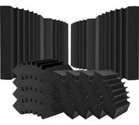 Kit de 4 panneaux de mousse acoustique 42x16x30cm - Isolation acoustique - Panneaux acoustiques pour home cinéma et studio - Absorption acoustique