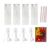 Kit de 4 Panneaux LED Rétro-éclairage pour Lithophane 48x144mm, Lumière Uniforme Réglable USB 5V, pour Cadre 3D DIY, Projet Personnalisé (Nom, Photo, Déco), Accessoire pour Imprimante 3D