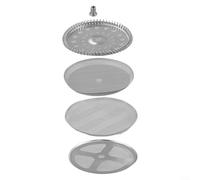 Kit de 4 pièces de rechange en acier inoxydable pour cafetières à piston, comprend des filtres à mailles fines, une plaque en spirale et une plaque transversale, compatible avec les tailles de 350 ml