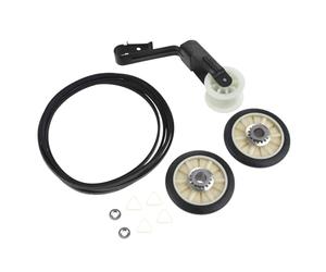 Kit de 4 pièces for sèche-linge Whirlpool/Kenmore : courroie de réparation 4392065, poulie de renvoi 341241, rouleau de tambour 691366. Remplace les références 4392065RC et 279860.