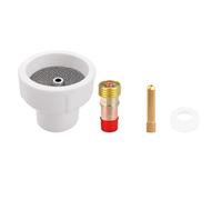 Kit de 4 pièces for soudage For TIG : buse en céramique blanche n° 16, coupelle en alumine, torches 1,6/2,4/3,2 mm, pinces courtes WP17, WP18, WP26, corps et lentilles à gaz.(4pcs 1.6mm Kit)
