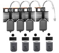 Kit de 4 pièces Hotend pour Snapmaker U1 Pirnter Accessoires pré-installés Buse en acier trempé de 0,2 mm et bloc chauffant en céramique avec 4 buses de stationnement, brosse en silicone et 8 manchons