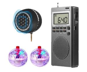 Kit de 4 pièces pour la pratique de la spiritisme, comprenant 2 boules LED pour chat, 1 haut-parleur et un équipement paranormal pour l