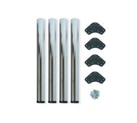 Kit de 4 pieds acier - réglables pour table - D. 60 x 710 mm - nickel satiné EMUCA
