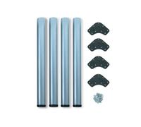 Kit de 4 pieds acier - réglables pour table - D. 60 x 830 mm - aluminium EMUCA