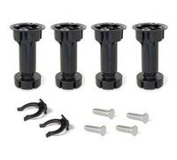 Kit de 4 pieds Bone EMUCA réglables H 150 mm en plastique noir - 3999417 Noir G