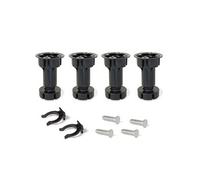 Kit de 4 pieds Bone EMUCA réglables H 120 mm en plastique noir - 3999017 Noir G