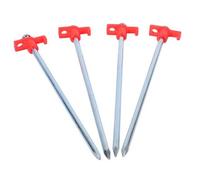 Kit de 4 piquets clou acier + tête plastique L: 25 cm - sols caillouteux