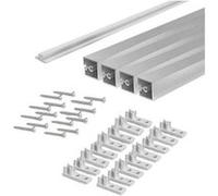 Emuca - Kit traverse Albeam pour meubles de cuisine, À visser, Anodisé mat, Aluminium et Plastique