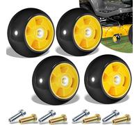 Kit de 4 roues de guidage robustes pour plateau de coupe de tondeuse John Deere AM125172 (remplace AM124706, 210-300) - Plastique ABS durable, installation facile