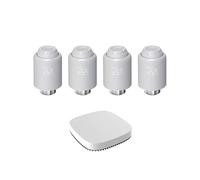 Kit de 4 Têtes Thermostatiques Connectées Universelle + Passerelle ZigBee - SILAMP