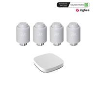 Kit de 4 Têtes Thermostatiques Connectées Universelle + Passerelle ZigBee - SILAMP