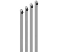 Kit de 4 tringles 2500 mm CROISEE DS - gris argent - 7020