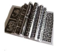 Kit de 40 feuilles 1000 cartes / 20 516, petits pochoirs réutilisables for tatouages au henné(40 Sheet 1000 Maps)