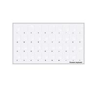 Kit de 40 Touches Autocollantes Transparentes Clavier Russe Cyrillique - Lettres Blanches