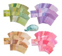Kit de 400 feuilles de papier de scrapbooking vintage avec ruban adhésif, fournitures de journal indésirable pour scrapbooking, fabrication de cartes, bricolage, collage d'art, supports mixtes