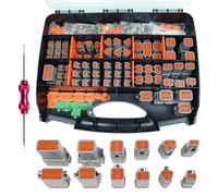 Kit de 422 connecteurs Deutsch, 2, 3, 4, 6, 8, 12 broches, gris, avec contacts estampés 16#, outil de retrait de connecteur Deutsch, connecteur électrique automobile étanche