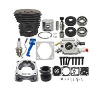 Kit de 44 mm Comprenant Un Cylindre, carburateur, roulement, Joint d'huile, Starter et Une Tige d'accélérateur, Compatible avec Les Moteurs tronçonneuses 340, 350 345. Pièces détachées for