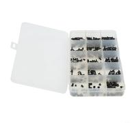 Kit de 450 vis à tête fraisée en acier carbone de qualité 4,8 pour réparation et assemblage d'ordinateurs portables Noir