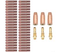 Kit de 46 consommables de soudage MIG pour torche MB15 15AK - Embouts de contact en cuivre de 0,035 cm, buses de gaz et diffuseurs pour Lincoln pour soudeur MIG Magnum 100L