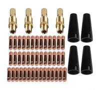 Kit de 48 embouts de buse sans gaz Flux Core 0,035", embouts de contact Mig en cuivre et diffuseurs pour Lincoln pour Magnum 100L, Weld-Pak 100HD 125HD 140HD 180HD